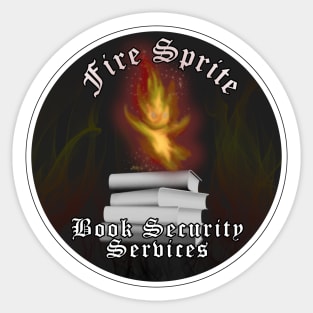 Fire Sprite Book Security Services Sticker